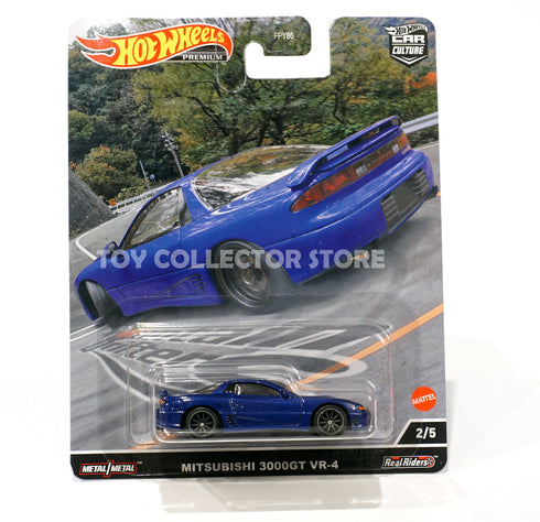 Hot Wheels Mountain Drifters Mitsubishi 3000GT VR-4 Car Culture Blue GTO Diecast
